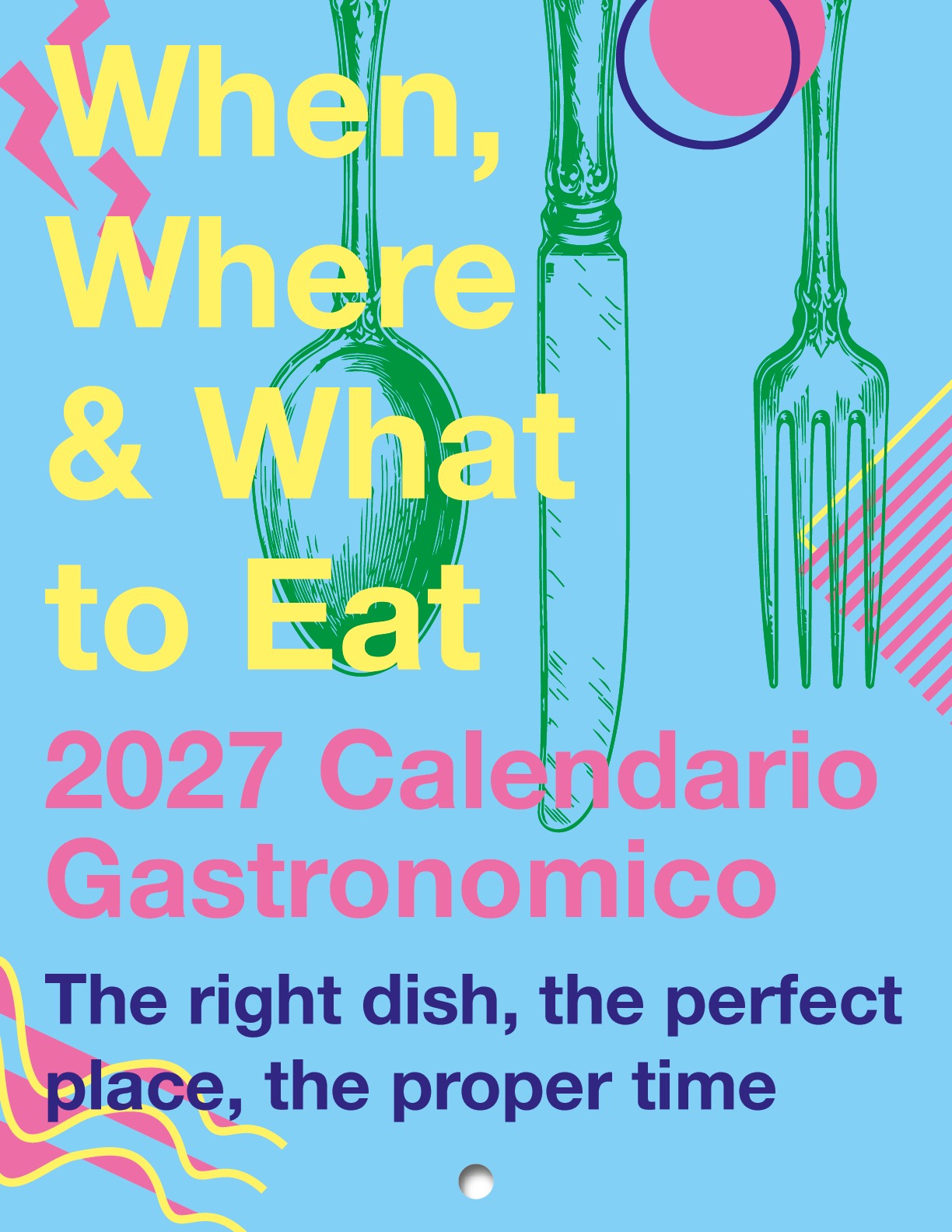 Cover of the Bookata 2027 Gastronomico calendar — When, Where & What to Eat
