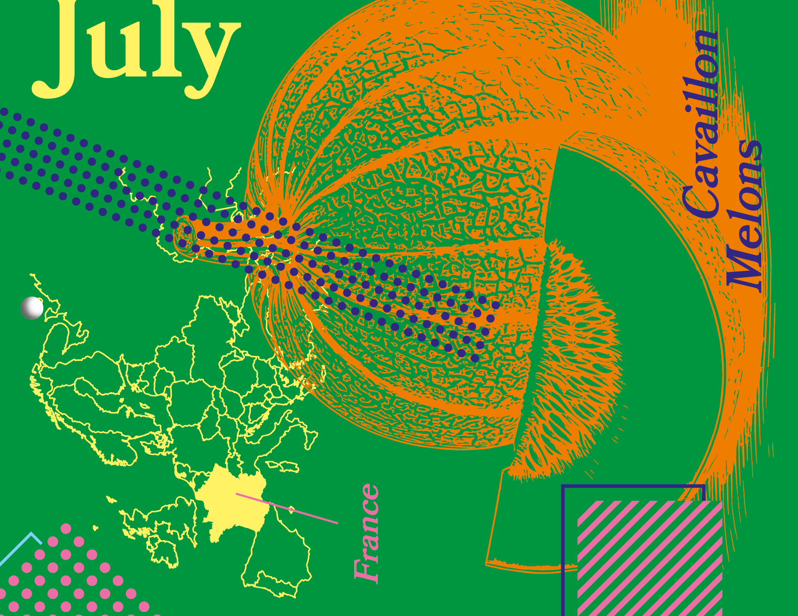 July — Cavaillon Melon, Provence, France